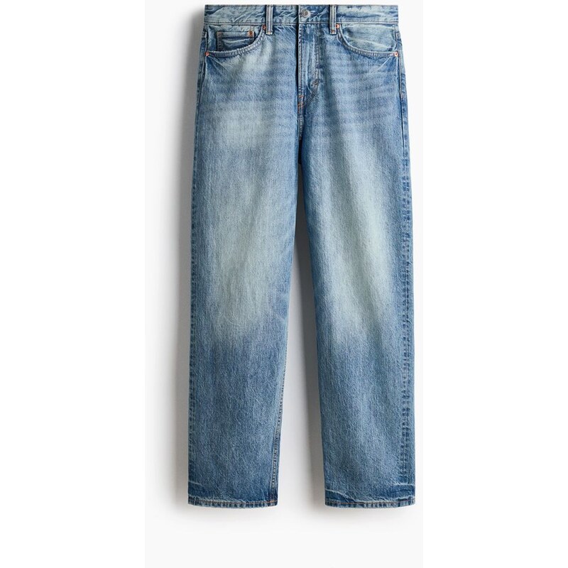 H&M - Loose Jeans - Modrá