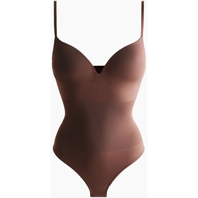 H&M - Bezešvé body Light Shape - Hnědá