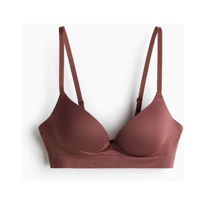 H&M - Bezešvá super push-upka - Tlumená Tmavě Růžová