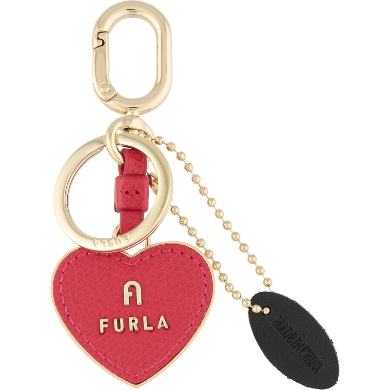 FURLA Přívěsek na klíče CAMELIA zlatá / červená 108777043