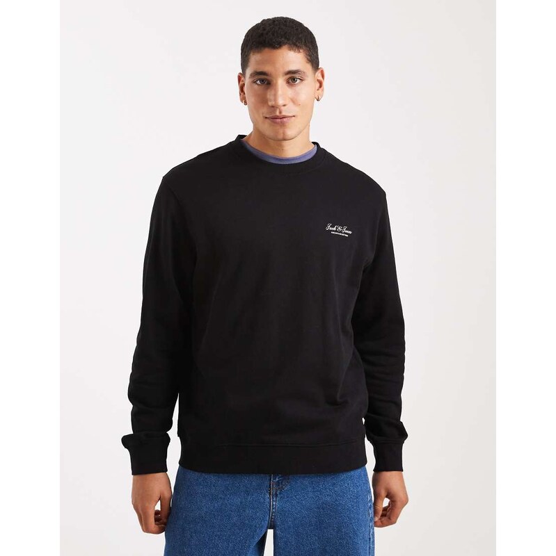 Jack & Jones sweatshirt with script logo in black