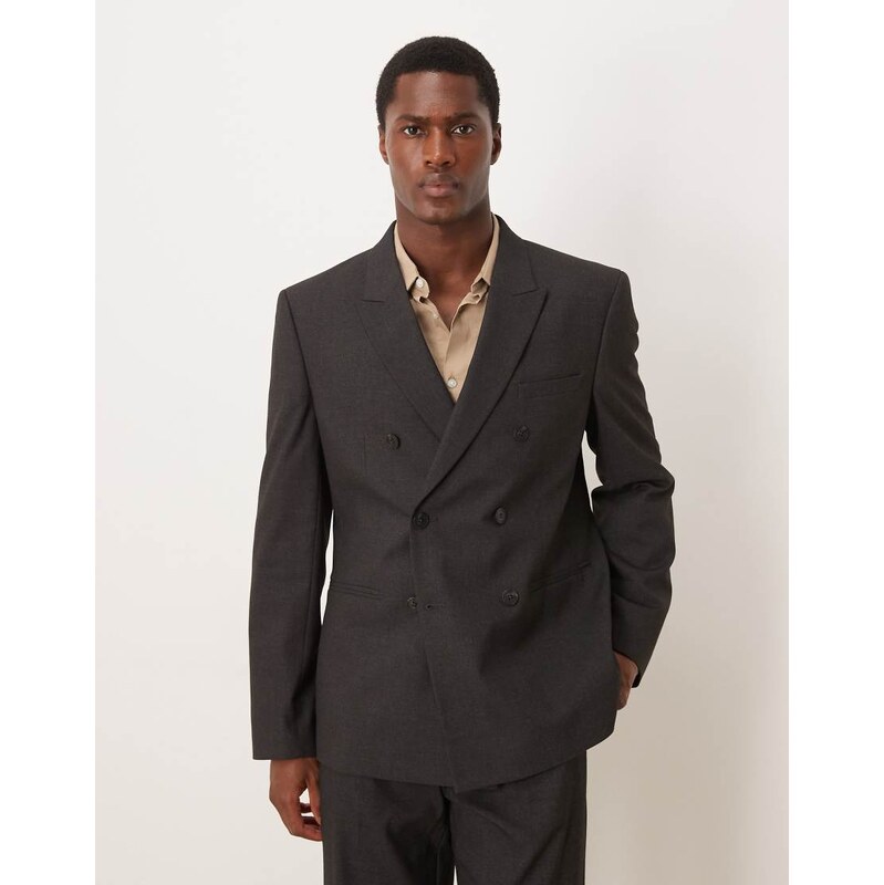 ASOS DESIGN slim suit jacket in charcoal-Grey