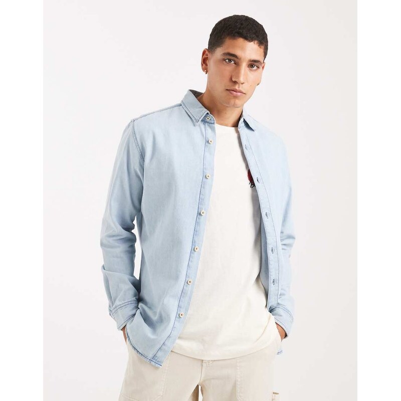 Jack & Jones denim shirt in light blue