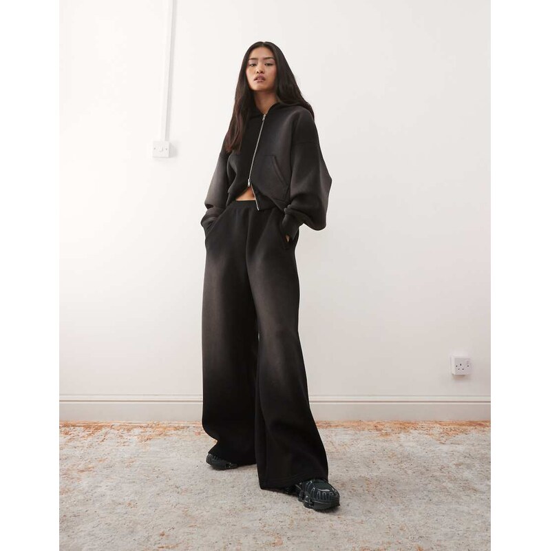 Weekday co-ord wide leg tracksuit joggers in scub-style material in 112308277