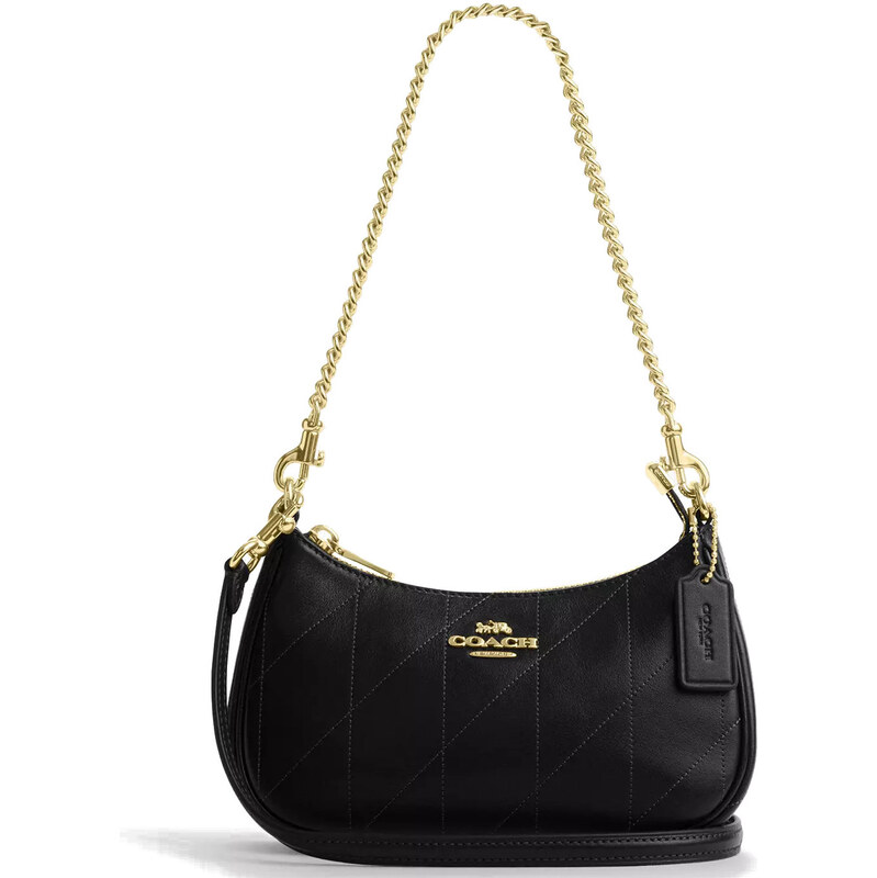 COACH Kabelka Teri Mini Crossbody Bag With Quilting Gold Black