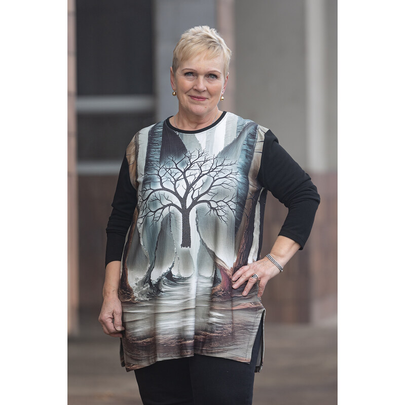 QUENZA collection Vzorovaná tunika COLE Barva: Strom, Velikost: 2XL 112308777