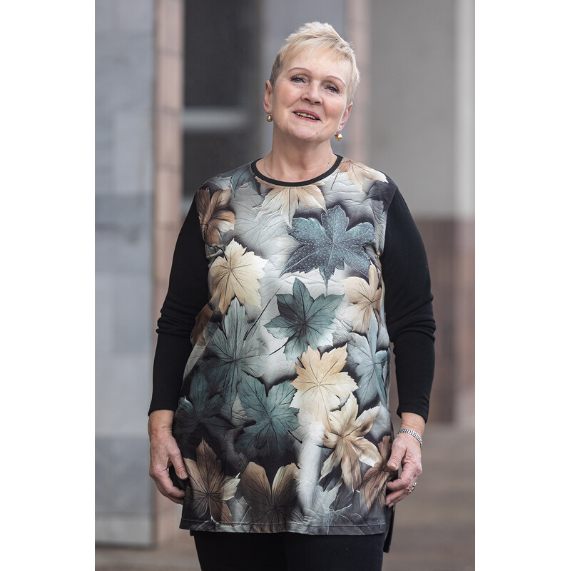 QUENZA collection Vzorovaná tunika COLE Barva: Listy, Velikost: 2XL 112308779