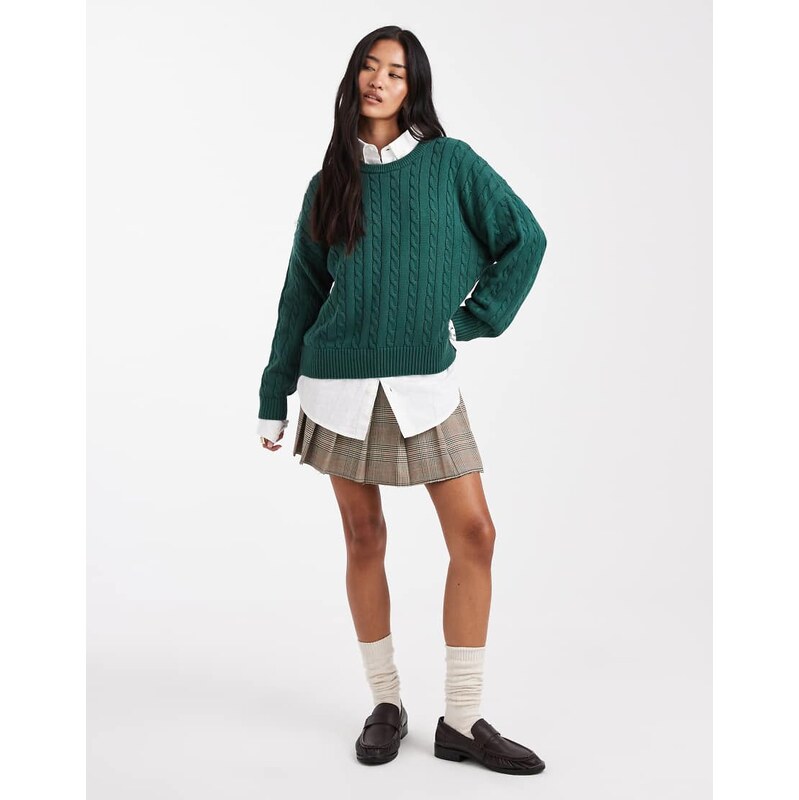 Cotton On crew neck sweater in treetop green