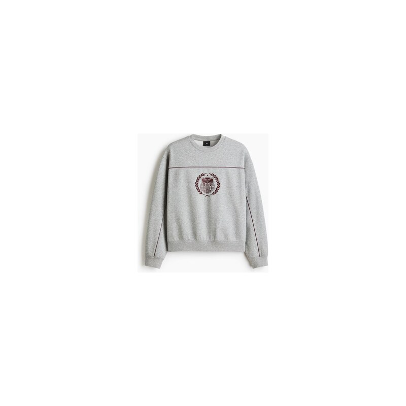 H&M - Mikina Loose Fit - Šedý Melír