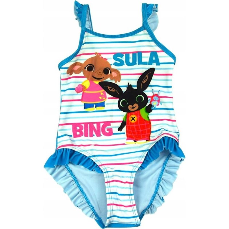 E plus M Dívčí jednodílné plavky Zajíček Bing a Sula