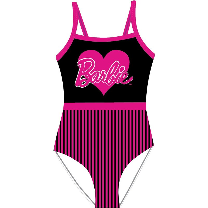 E plus M Dívčí jednodílné plavky Barbie se srdíčkem