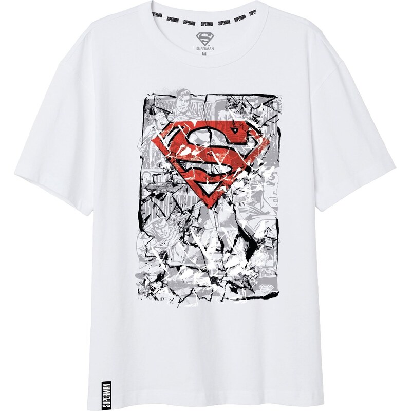 E plus M Pánské tričko Superman - bílé
