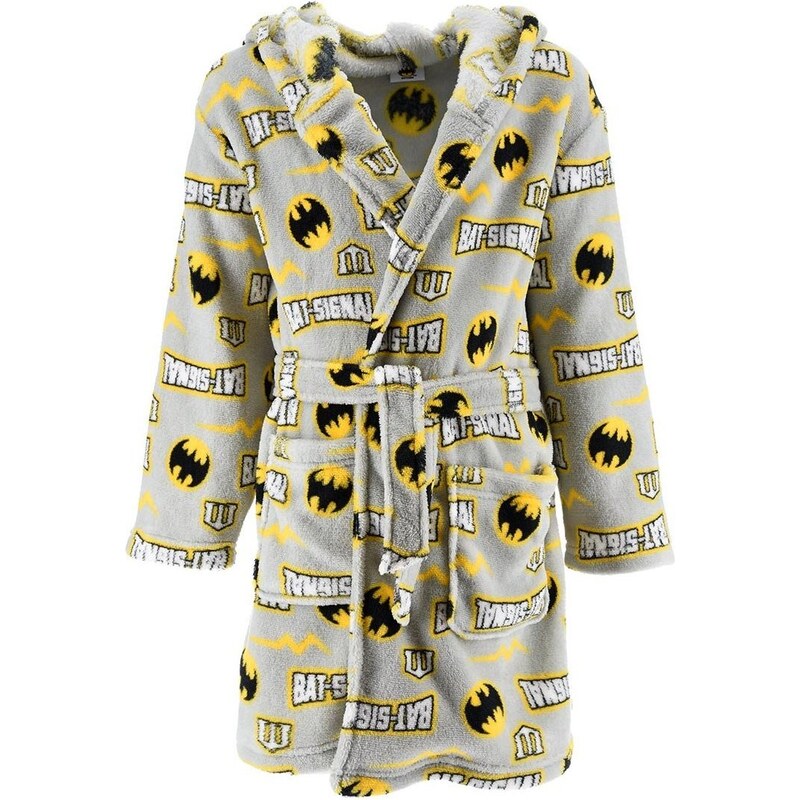 SunCity Dětský coral fleece župan s kapucí Batman