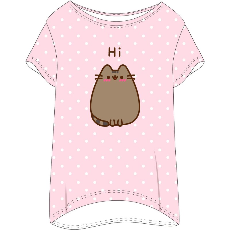 E plus M Dámské triko na spaní kočička Pusheen