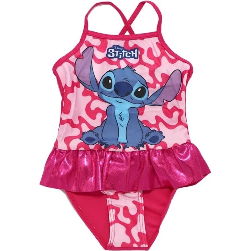 DIFUZED Dívčí jednodílné plavky Lilo & Stitch s volánkem