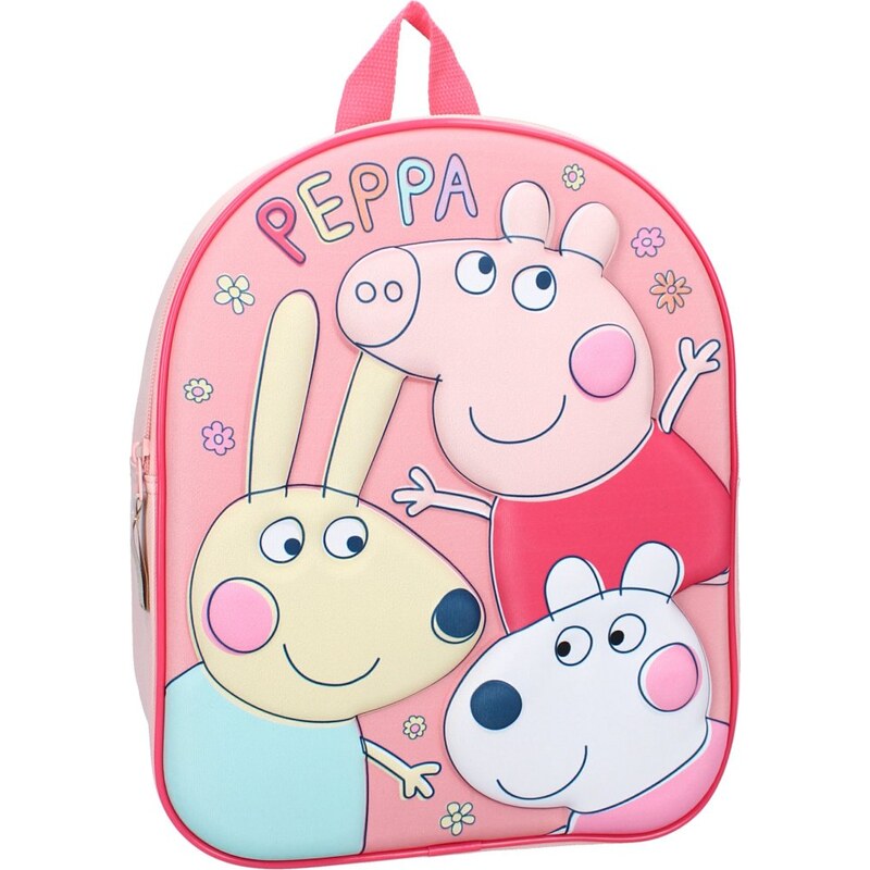Vadobag Dívčí 3D batoh Prasátko Peppa s kamarádkami