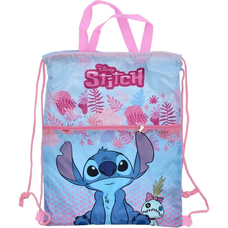 DIFUZED Dívčí sportovní vak Stitch s kapsou na zip