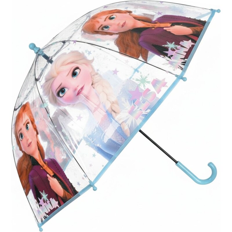 SunCity Dívčí průhledný deštník Ledové království - Anna a Elsa