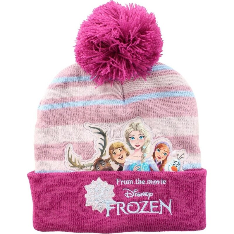 DIFUZED Dívčí zimní pletená čepice s bambulí Frozen