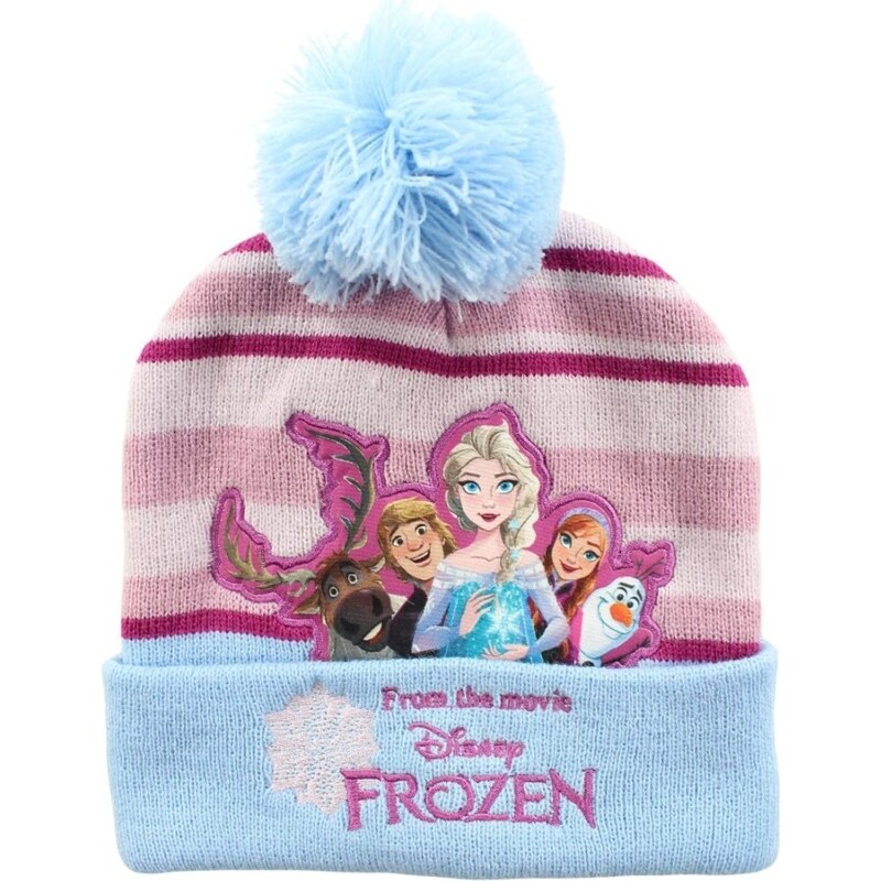 DIFUZED Dívčí zimní pletená čepice s bambulí Frozen