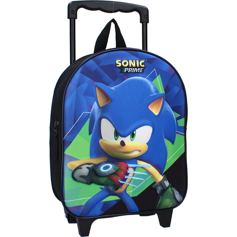 Vadobag Dětský cestovní 3D batoh na kolečkách Ježek Sonic