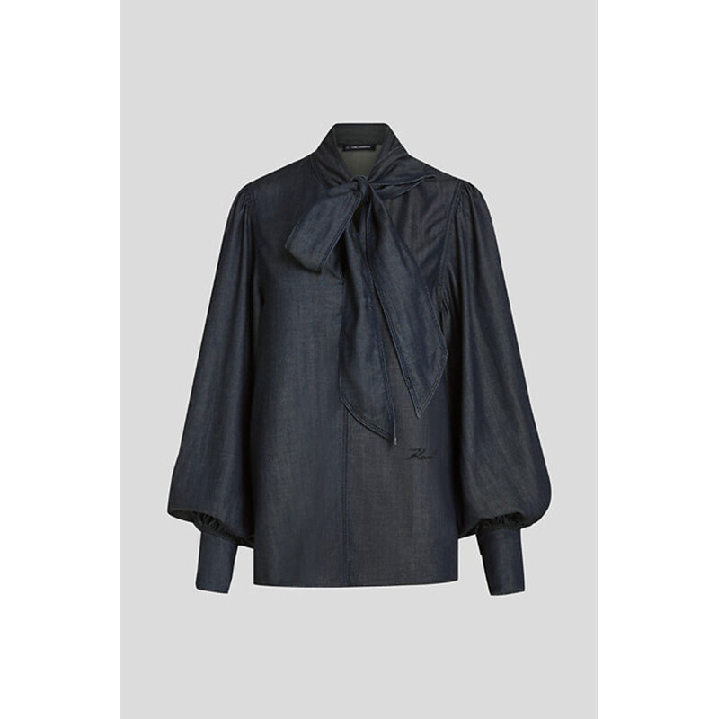 HALENKA KARL LAGERFELD FLUID DENIM BLOUSE