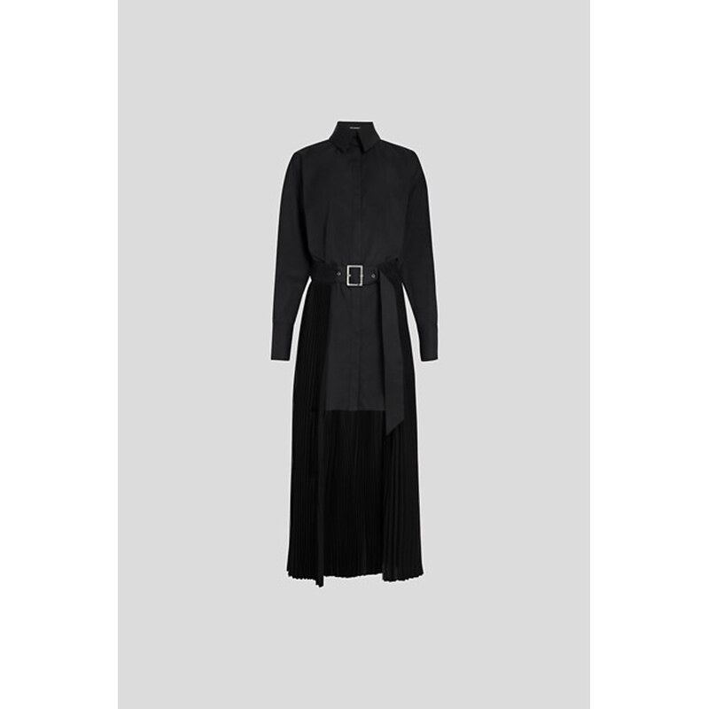 ŠATY KARL LAGERFELD PLEATED FASHION SHIRT DRESS
