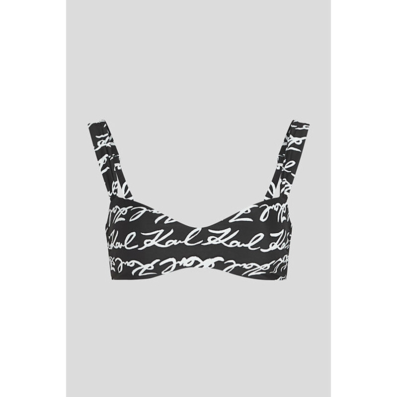 PLAVKY KARL LAGERFELD KARL SIGNATURE AOP BIKINI TOP