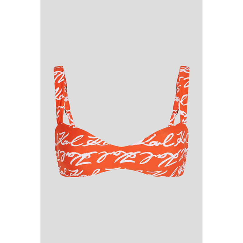 PLAVKY KARL LAGERFELD KARL SIGNATURE AOP BIKINI TOP