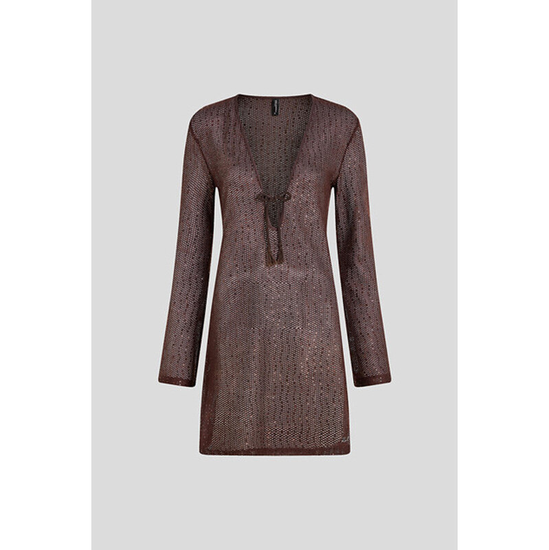 PLÁŽOVÉ OBLEČENÍ KARL LAGERFELD CROCHET LS BEACH DRESS 112311568