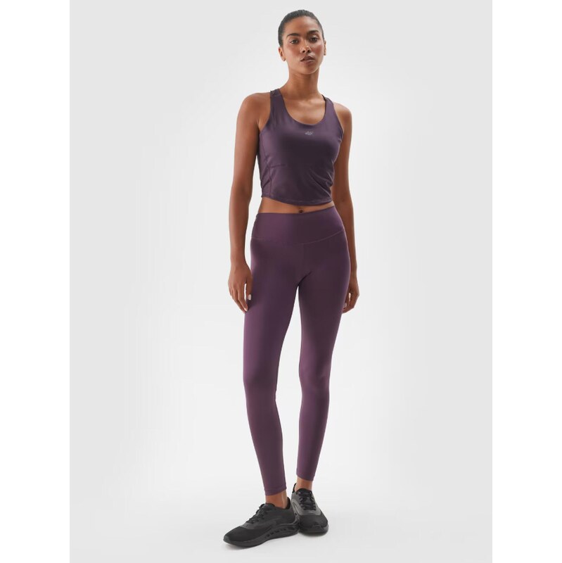 4F Dámské legíny na jógu a pilates 4F se středním pasem 112312552