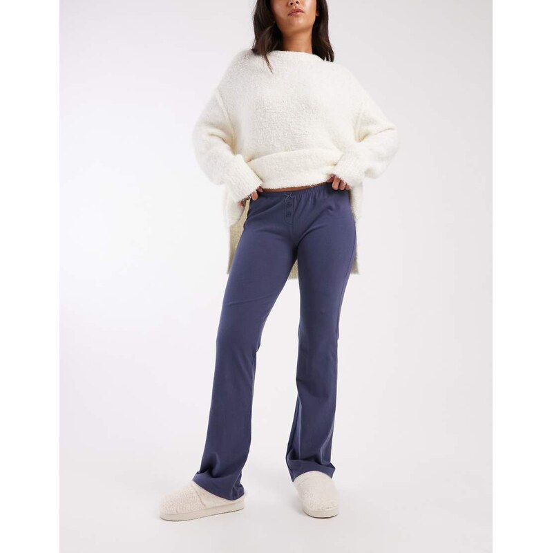 Cotton On lounge dreamy flare trouser in steely blue wash
