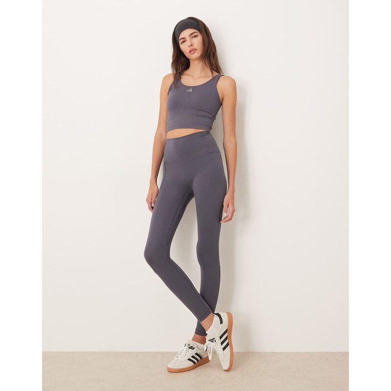 adidas Performance Three Stripes Studios leggings in navy 112322032
