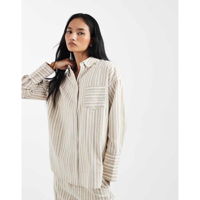 4th & Reckless lightweight cotton rich button through beach
