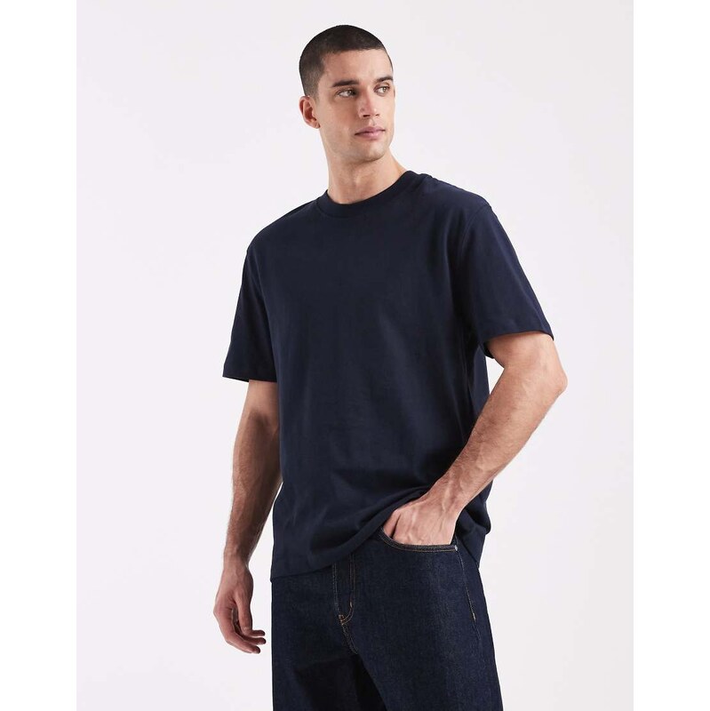 ASOS DESIGN heavyweight relaxed t-shirt in navy