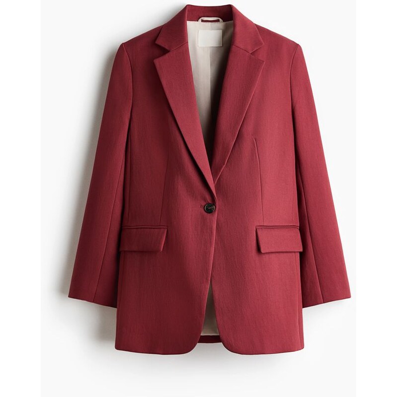 H&M - Jednořadové sako - červená 112322227