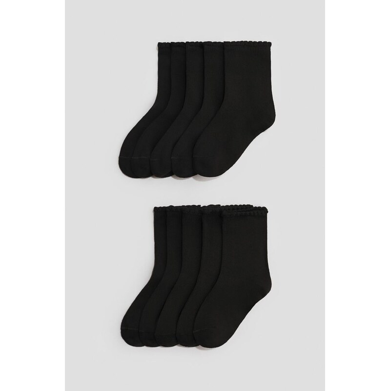 H&M - Ponožky 10 párů - Černá