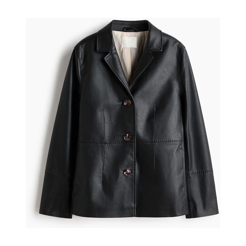 H&M - Bunda z potažené látky - černá 112322273