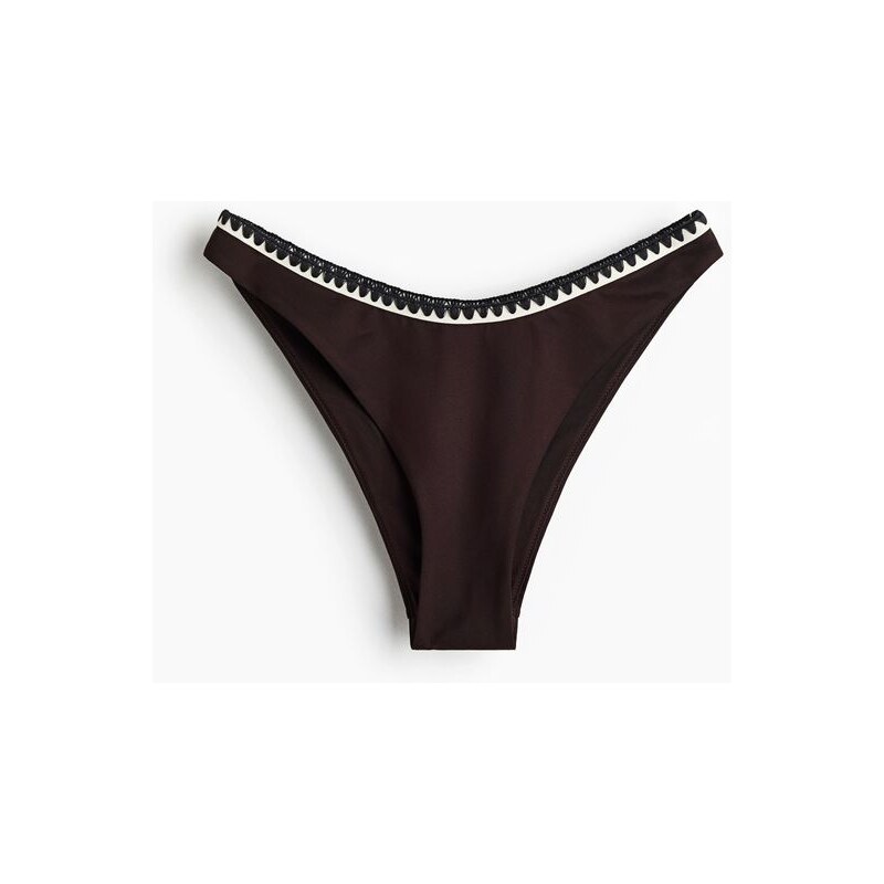 H&M - Bikinové kalhotky Cheeky - Tmavě Hnědá