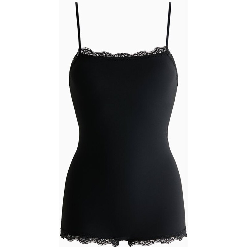 H&M - Body z mikrovláknas vyztuženými košíčky - černá 112322339
