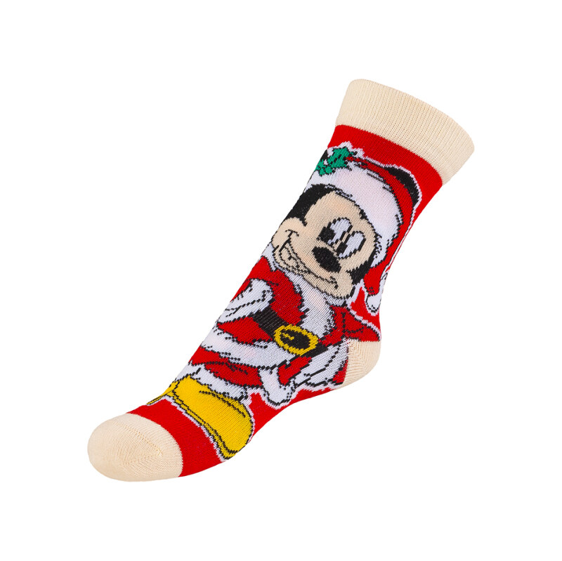 Bellatex Ponožky dětské Mickey 2 27-30 Červená,Béžová, rozměr 23