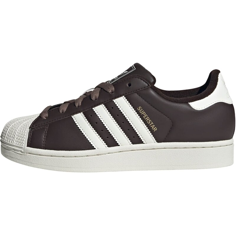 ADIDAS ORIGINALS Tenisky Superstar II tmavě hnědá / zlatá / bílá