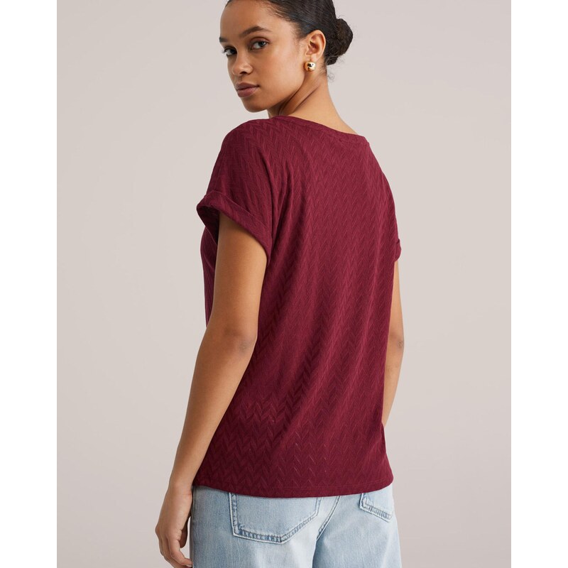 WE Fashion Tričko burgundská červeň 112327046