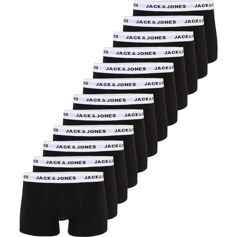 JACK & JONES Boxerky JACSOLID černá / bílá