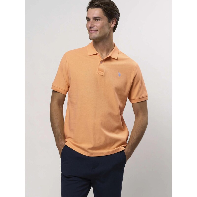 U.S. POLO ASSN. Košile UMALFRED chladná modrá / oranžová