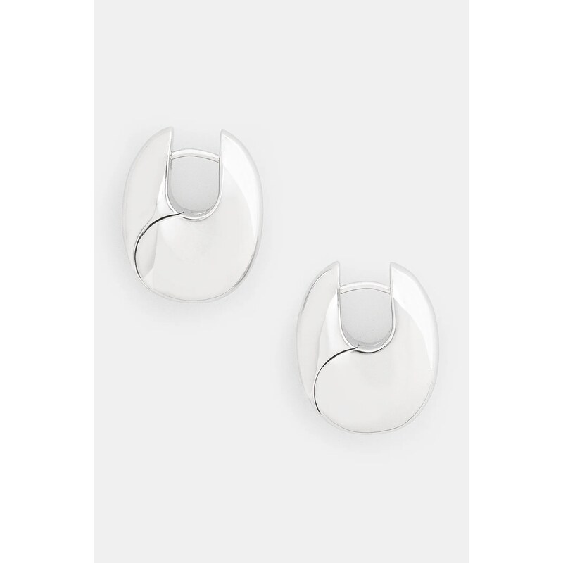 Stříbrné náušnice Tom Wood Pebble Hoops Medium V1 115145061