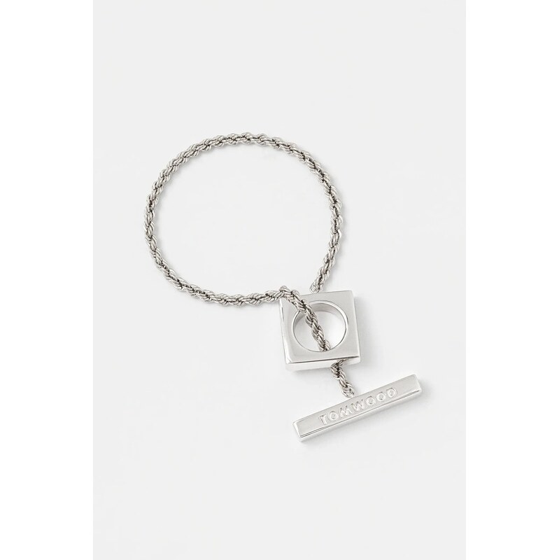 Stříbrný náramek Tom Wood Square Rope Bracelet 115145072