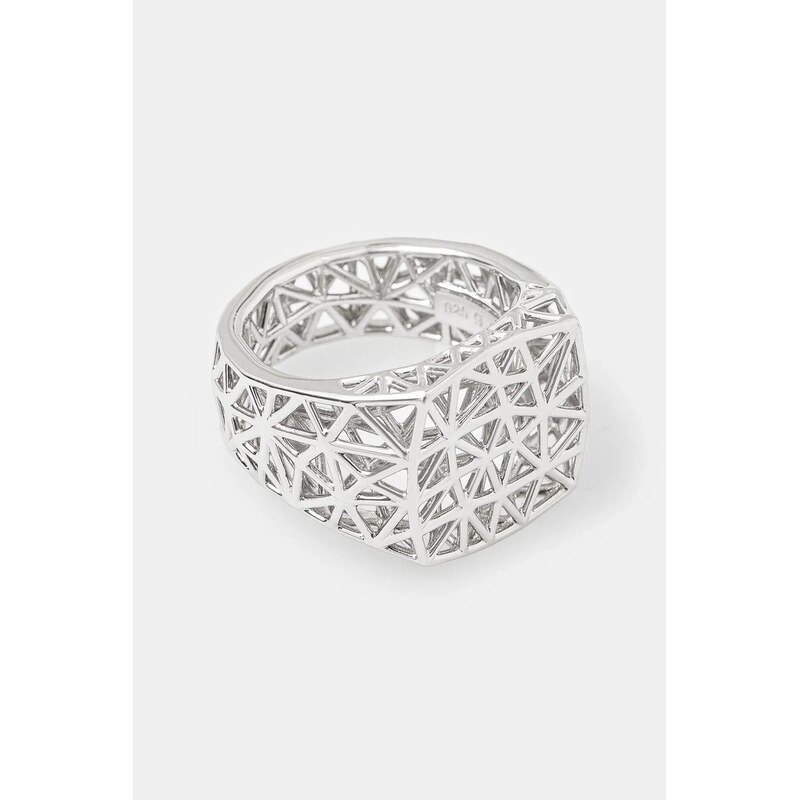 Stříbrný prsten Tom Wood Mesh Ring 115145057