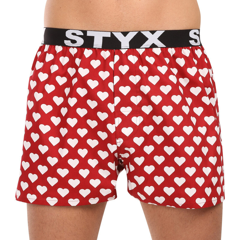 Pánské trenky Styx art sportovní guma srdíčka (B1951)