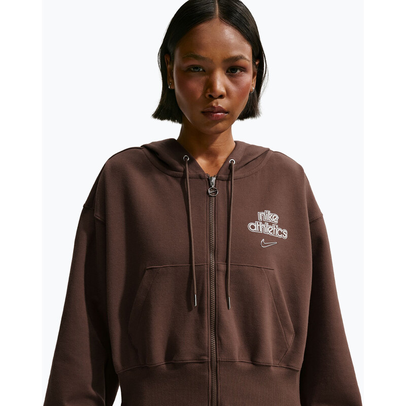 Dámská mikina Nike Phoenix Full-Zip Hoodie light chocolate